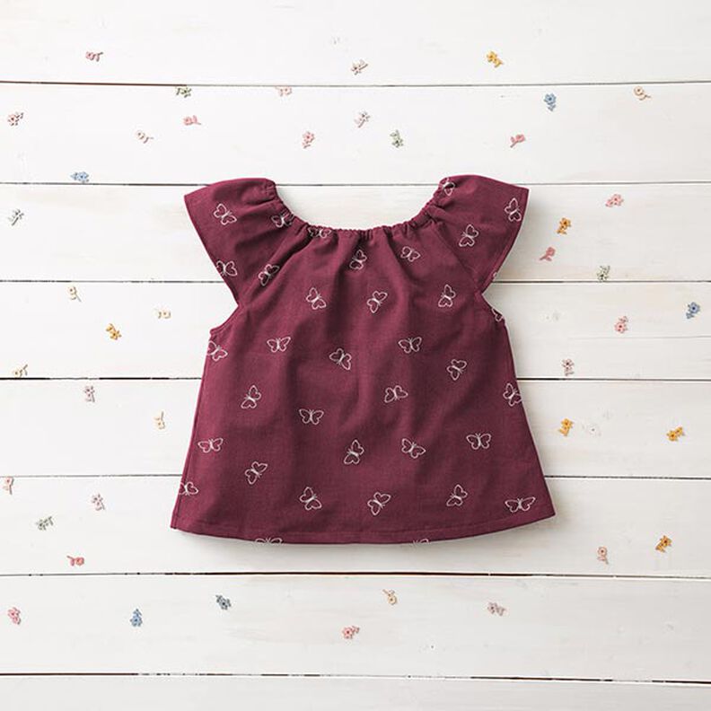 Babymanchester Glittrande fjärilar – bordeauxrött, image number 5