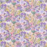 Bomullstyg Kretong blomsterhav – vit/lavender,  thumbnail number 1