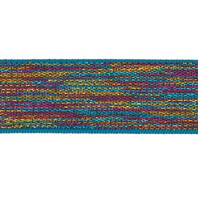 Elastiskt band [ Bredd: 25 mm ] – turkosblått/pink, 