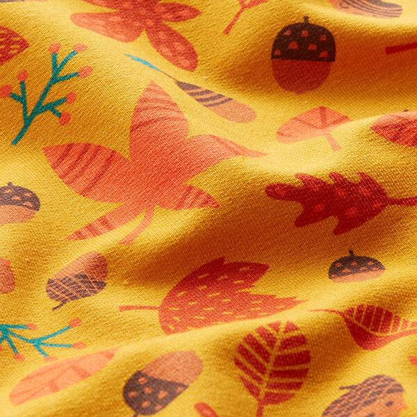 French Terry Sommarsweat Ekollon Digitaltryck | PETIT CITRON – currygul, image number 2
