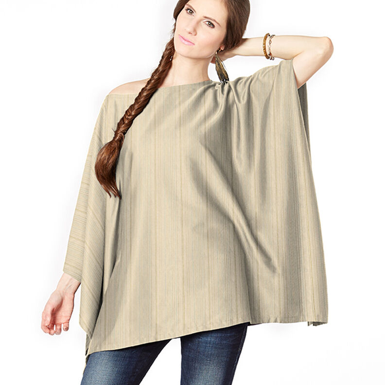 Linne-bomullskvalitet Glitterränder – beige, image number 5