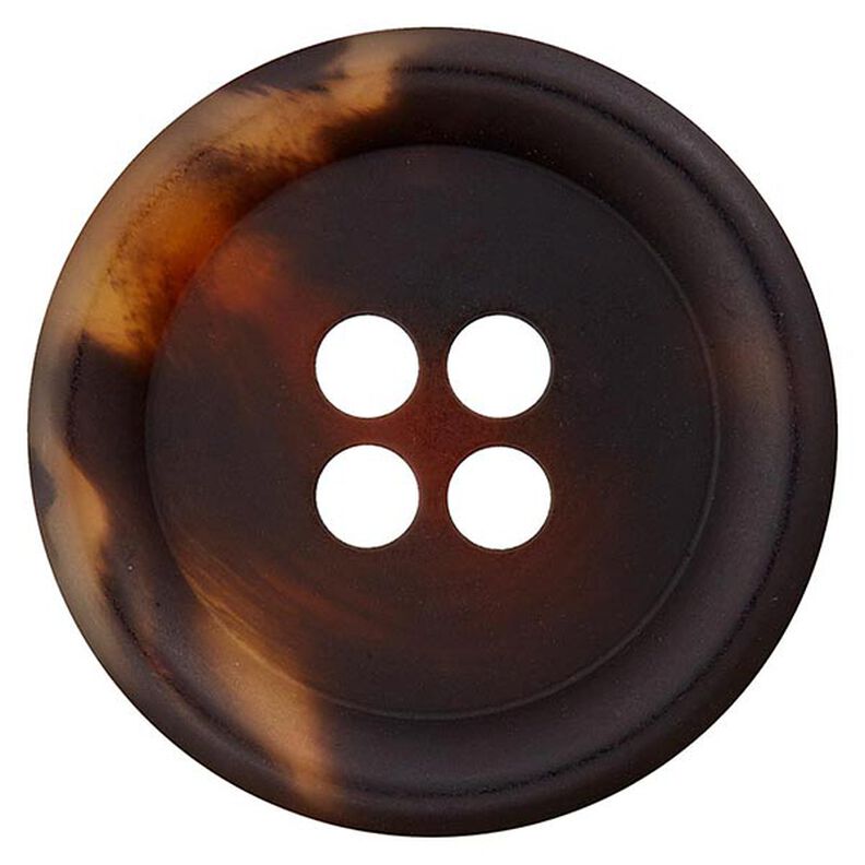 Polyesterknapp 4 hål – mörkbrun,  image number 1