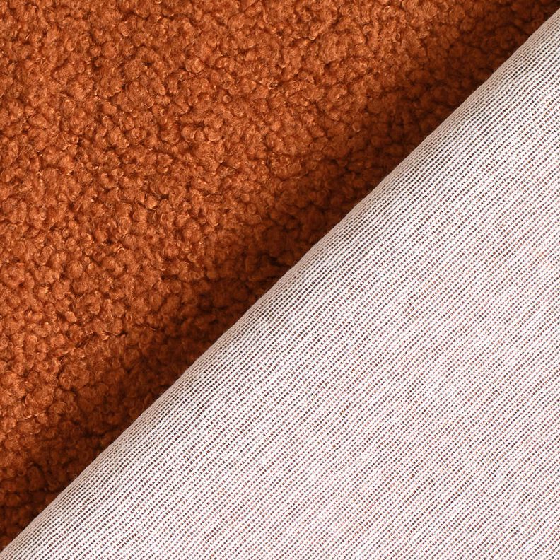 Stoppningstyg fårskinnslook – terracotta,  image number 3