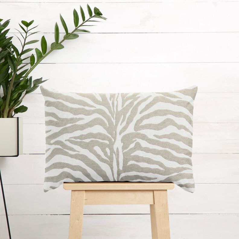 Stoppningstyg Jacquard zebra – anemon/natur, image number 9