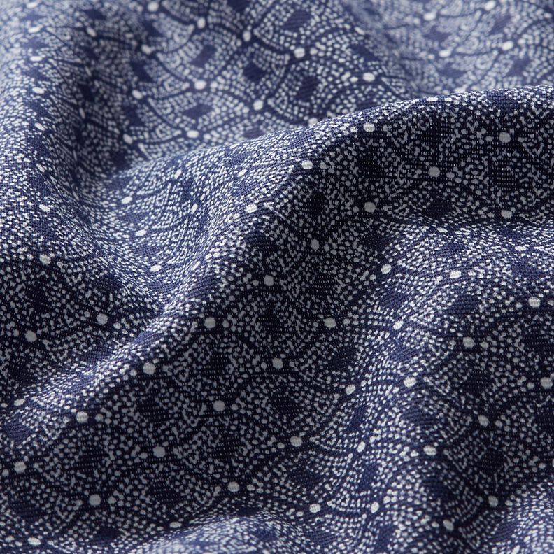 bomullstyg abstrakta romber – marinblått,  image number 2