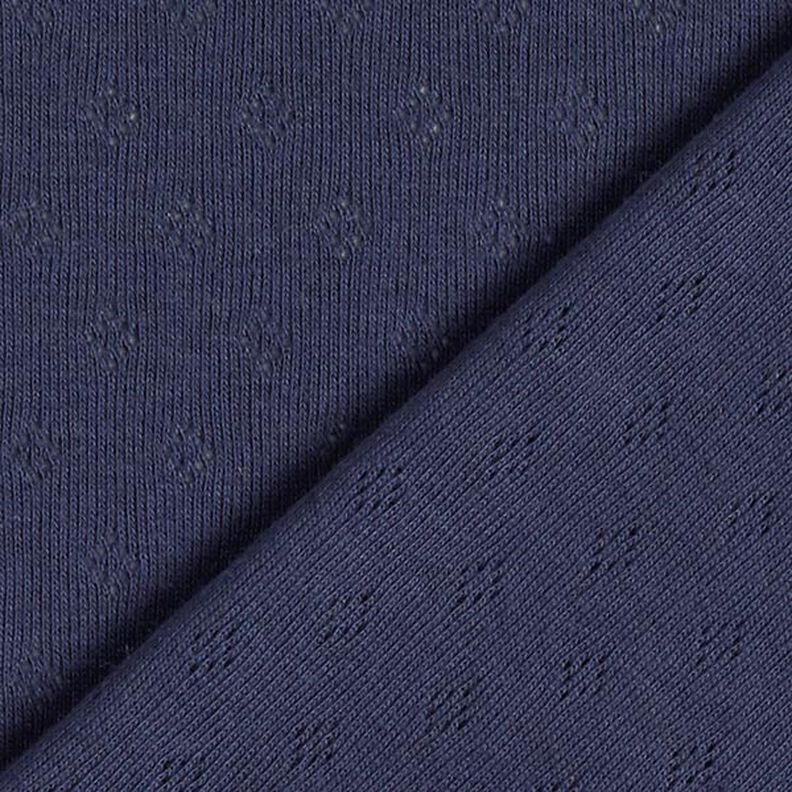 Finstickad jersey med hålmönster – marinblått,  image number 6