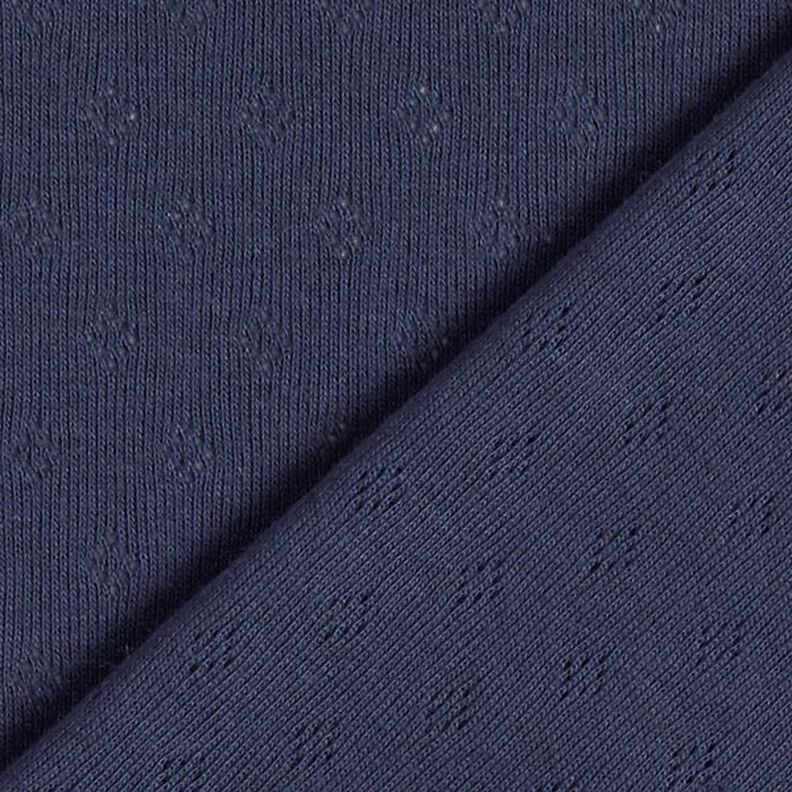 Finstickad jersey med hålmönster – marinblått,  image number 6
