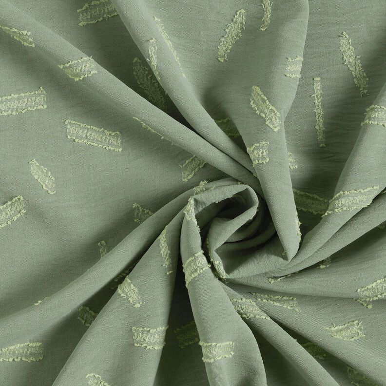 Jacquard dobby ränder – khaki, image number 4