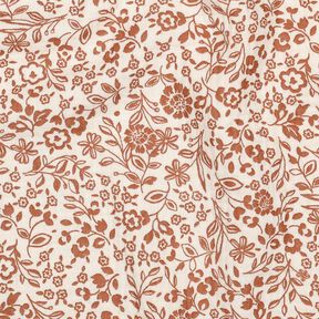 Muslin/Dubbel-krinkelväv Tvåfärgade blommor  | Poppy Fabrics – ljusbeige/karamell, 