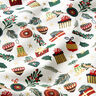 Bomullstyg Poplin presenter – yllevit/guld,  thumbnail number 2