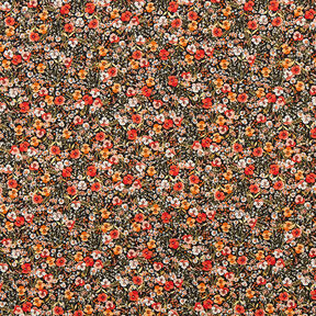 Crêpe chiffong blomsterhav – svart, 