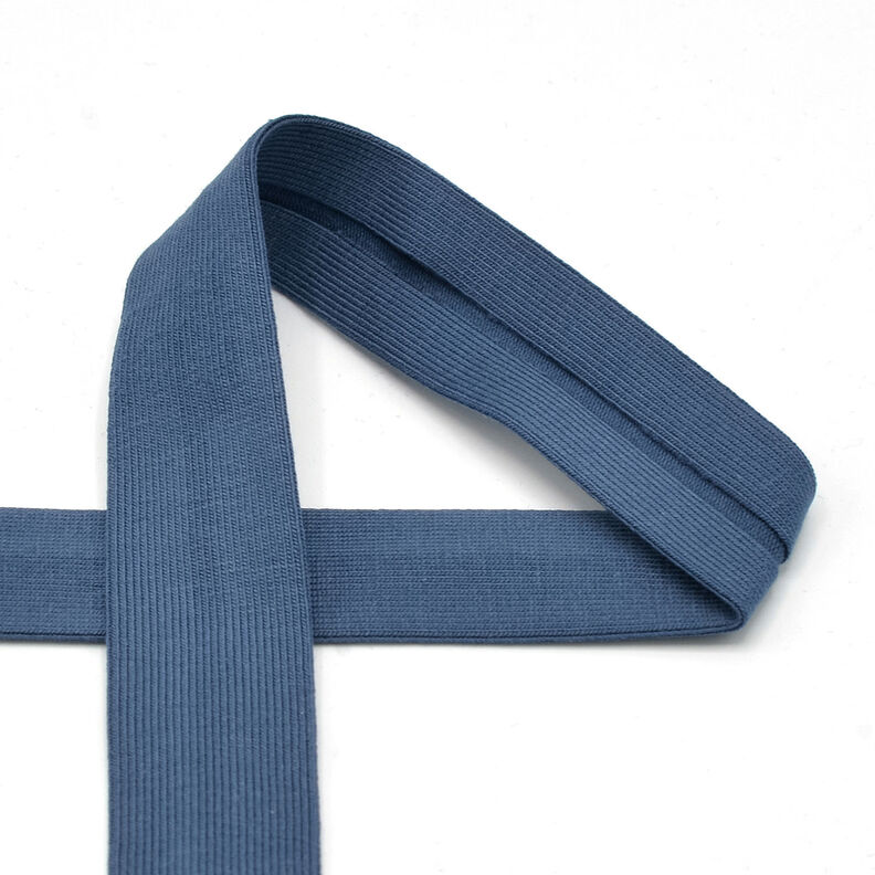 Snedslå Bomullsjersey [20 mm] – jeansblå,  image number 1