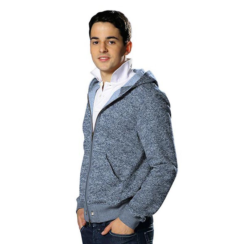 Stickad fleece – blå,  image number 4