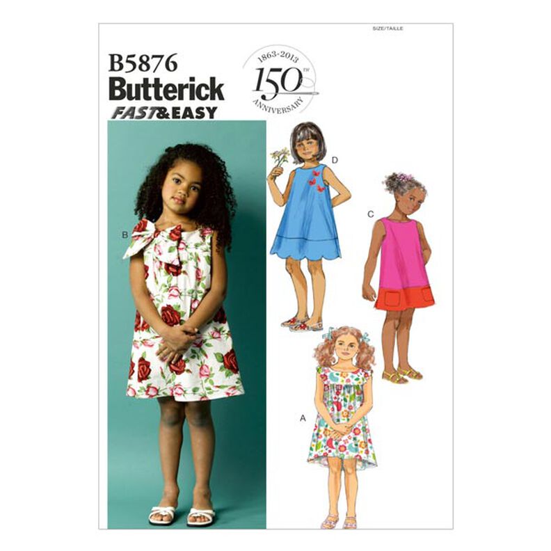 Barnklänning, Butterick 5876|104 - 122,  image number 1