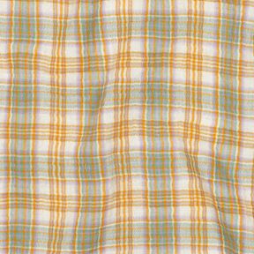 Muslin/Dubbel-krinkelväv Check | Poppy Fabrics – currygul/salvia, 