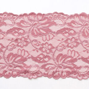Elastisk spets [150 mm] – gammalt rosa, 