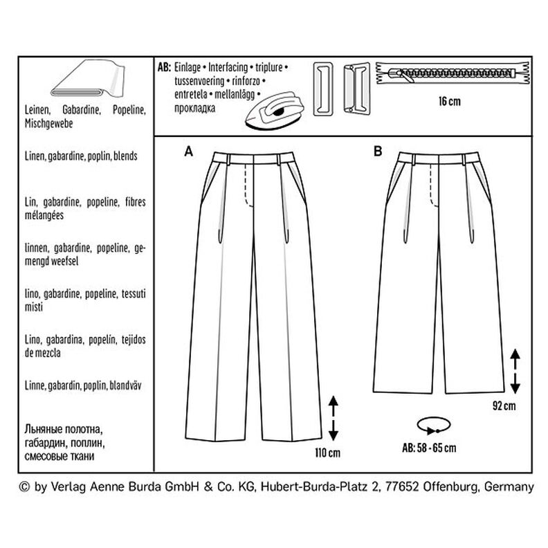 Byxor | Culotte-byxor, Burda 6436 | 34 - 44,  image number 6