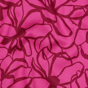 Bomullssatin Magnolia | Nerida Hansen – intensiv rosa/mörkröd, 