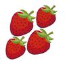 Applikation jordgubbar [ 4 styck ] | Kleiber – rött/grön,  thumbnail number 1