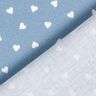 ekologisk bomullspoplin spridda hjärtan – ljus jeansblå,  thumbnail number 4