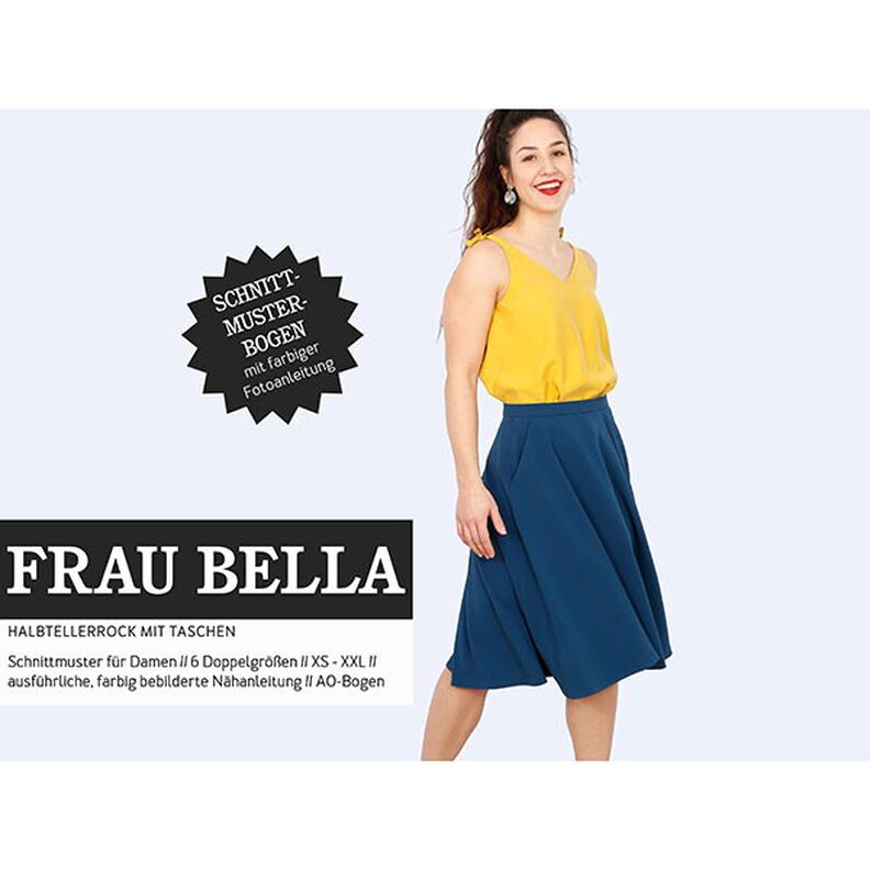 FRAU BELLA - klockad kjol med fickor, Studio Schnittreif | XS - XXL,  image number 1