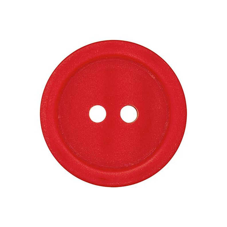 Plastknapp 2-håls Basic - röd,  image number 1