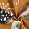 Dekorationstyg Halvpanama stora retroblommor – karamell/ljus kaki,  thumbnail number 3