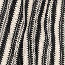 Stickat tyg ränder | Poppy Fabrics – svart/yllevit, 