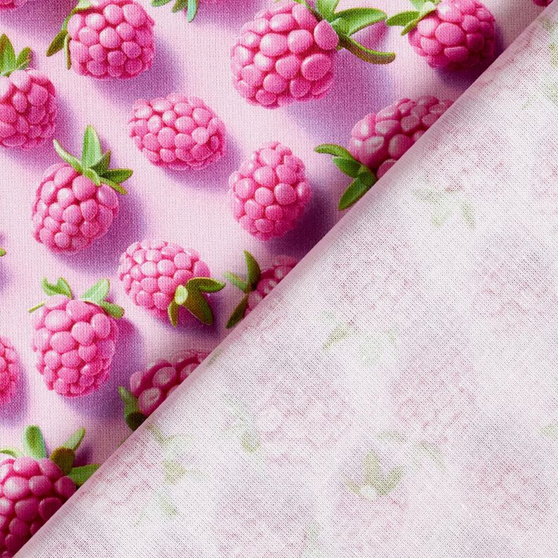 Bomullstyg Poplin ljusa hallon – pastellviolett/äppelgrönt, image number 4