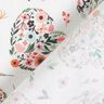 bomullstyg Perkal blommor i hjärtan – vit/rosa,  thumbnail number 4