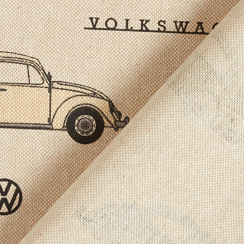 Dekorationstyg halvpanama VW bubbla – svart/natur,  image number 4