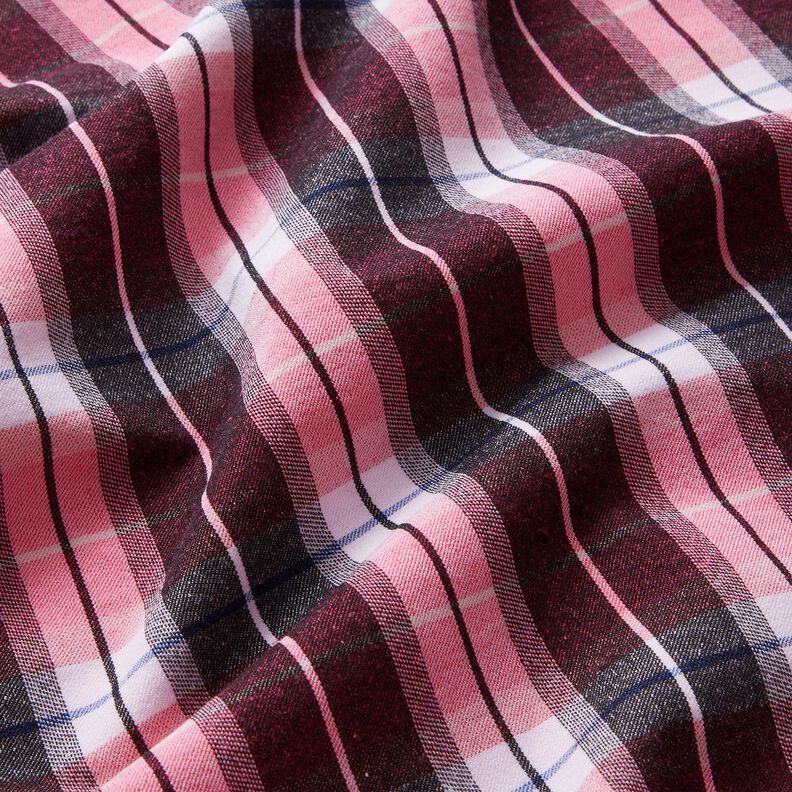 Byxstretch stort rutmönster – svart/intensiv rosa,  image number 2