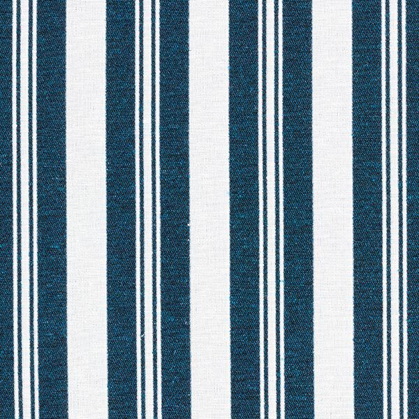 Dekorationstyg Jacquard ränder – havsblå/vit,  image number 1