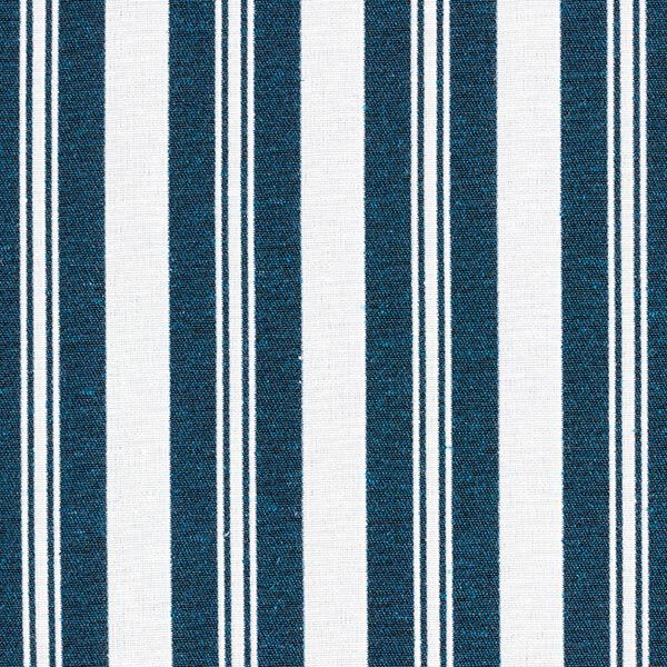 Dekorationstyg Jacquard ränder – havsblå/vit, image number 1