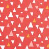 Bomullstyg Kretong Trianglar – terracotta,  thumbnail number 1