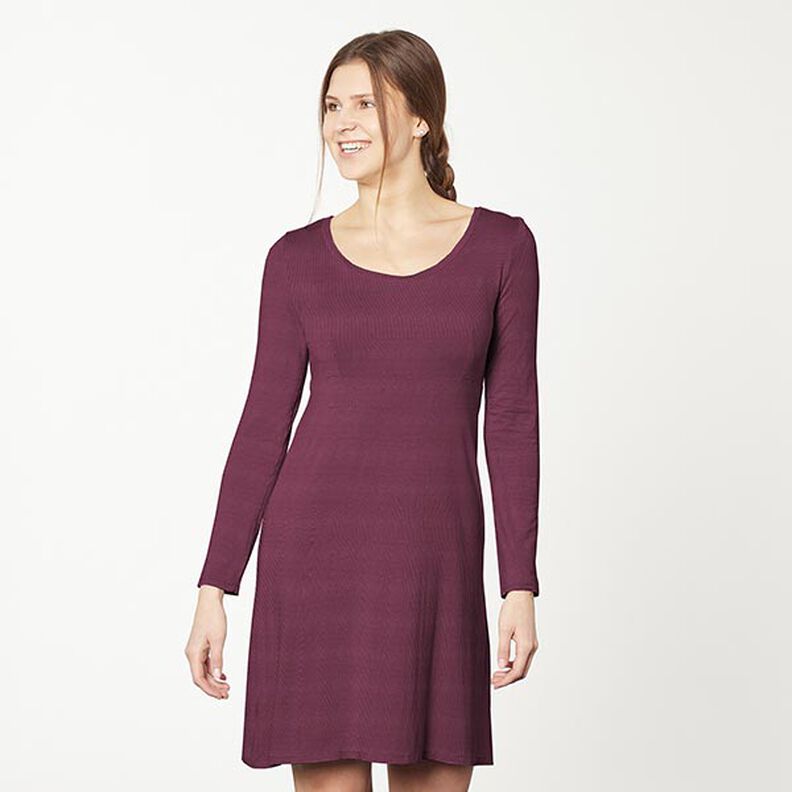 GOTS Bomullsjersey | Tula – aubergine,  image number 5