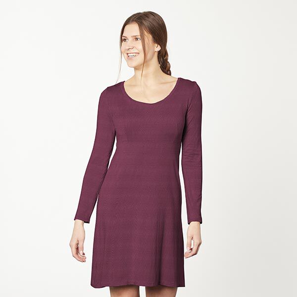 GOTS Bomullsjersey | Tula – aubergine,  image number 5