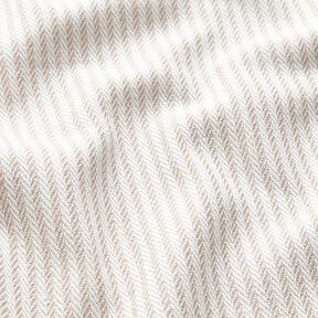 Dekorationstyg Jacquard diskreta ränder – mörkbeige, 