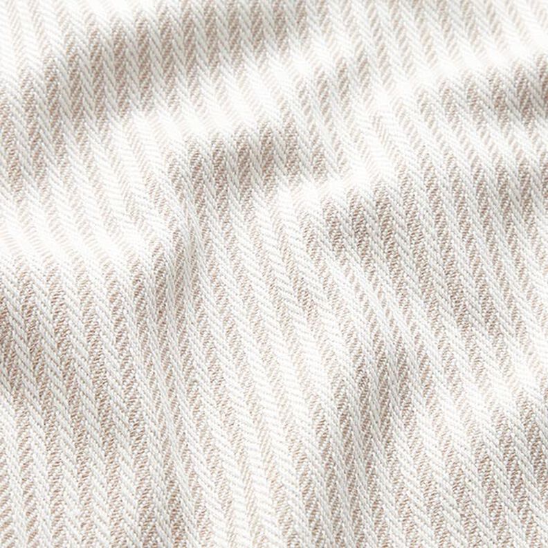 Dekorationstyg Jacquard diskreta ränder – mörkbeige,  image number 2
