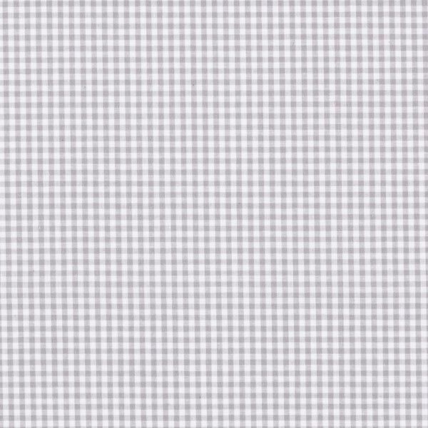 Bomullspoplin Små vichyrutor, garnfärgade – grått/vit,  image number 1