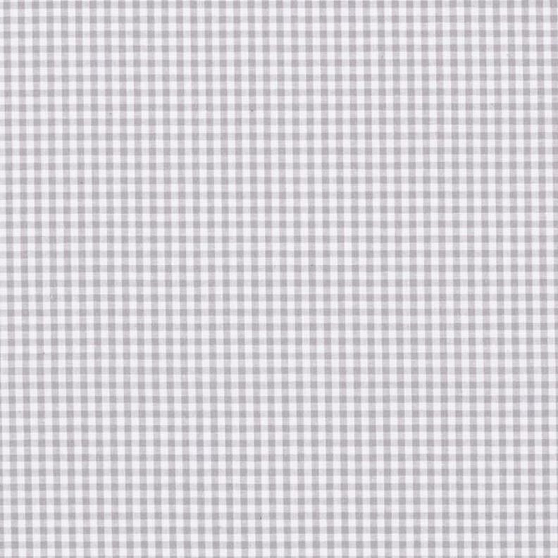 Bomullspoplin Små vichyrutor, garnfärgade – grått/vit,  image number 1
