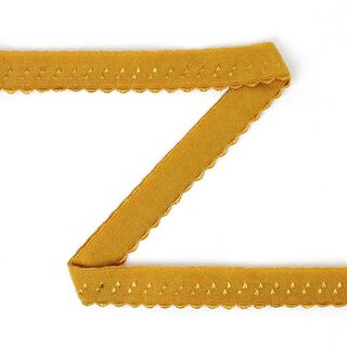 Elastiskt spets-kantband 9 – senap, 