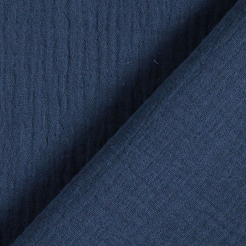 Muslin/Dubbel-krinkelväv – marinblått,  image number 4