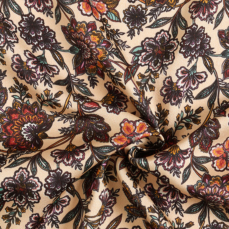 viskos satin paisleyblommor – cashew,  image number 3