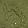 Muslin/Dubbel-krinkelväv Rektangel Folietryck | Poppy Fabrics – pinjegrön/guldmetallic,  thumbnail number 2