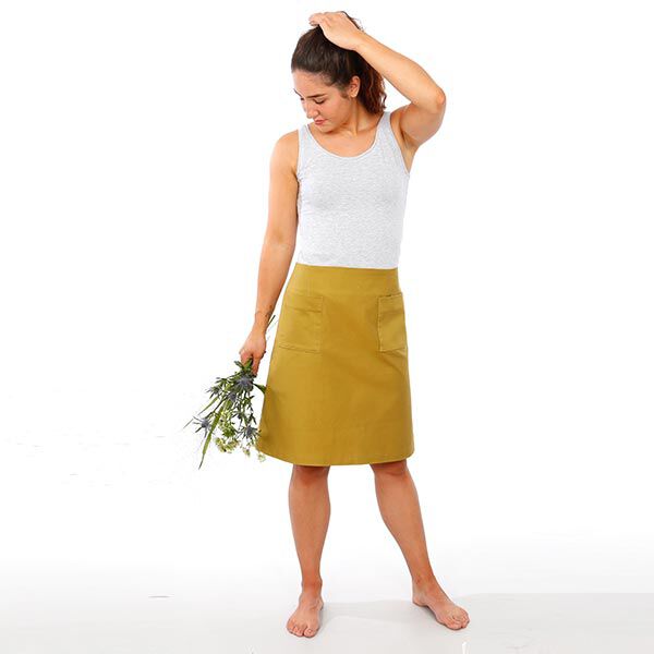 FRAU INA - enkel kjol med påsydda fickor, Studio Schnittreif  | XS -  XXL,  image number 5