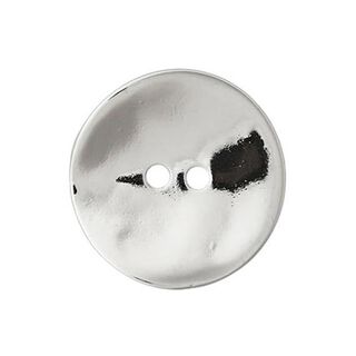 Metallknapp 2 hål  – silver metallic, 