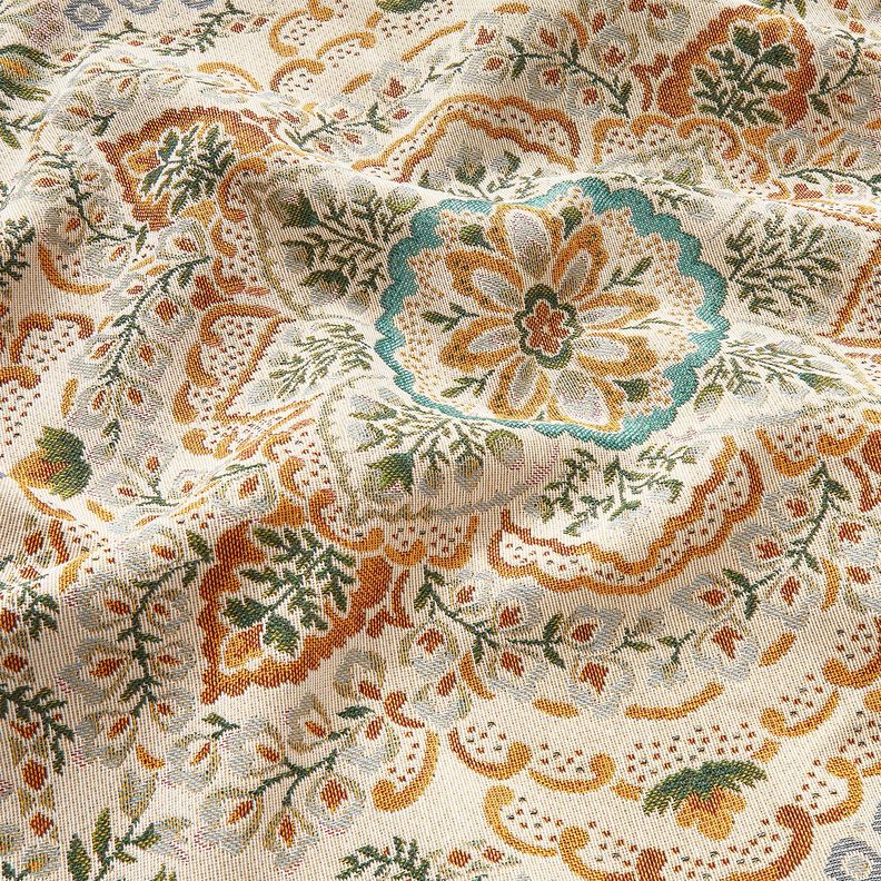 dekorationspanel Gobeläng stor mandala – senap/ljusbeige,  image number 2