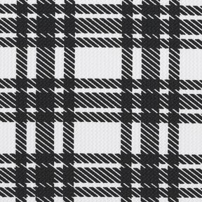 Stickad jacquard rutigt struktur – svart/vit, 