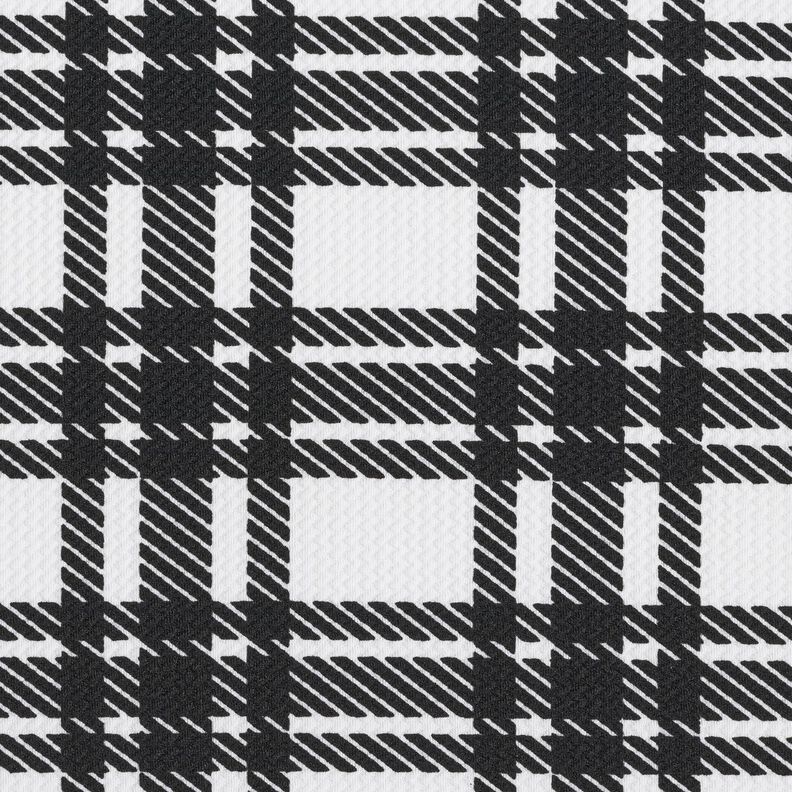 Stickad jacquard rutigt struktur – svart/vit,  image number 1